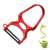 Westmark 1057 U-shaped peeler, red, with apple