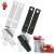 Westmark 11264470 can opener with black and white handles, next to a can of tomatoes