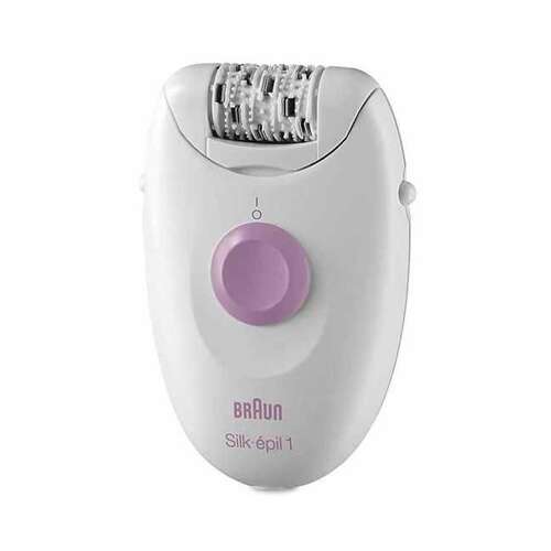 Braun Silk-épil 1 epilátor, fehér és rózsaszín, elülső nézet