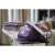 Philips GC9660/30 steam station, purple and white, on a ironing board