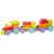 Cubika Rainbow Express wooden train toy, 15 piece stacking puzzle, assembled train