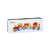 Cubika Rainbow Express wooden train toy, 15 piece stacking puzzle, box packaging