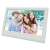 Sencor SDF742WE 7 inch digital photo frame, white, displaying family photo