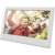 Sencor SDF742WE 7 inch digital photo frame, white, displaying a photo of a mother and daughter