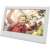 Sencor SDF742WE 7 inch digital photo frame, white, displaying a photo of a mother and daughter