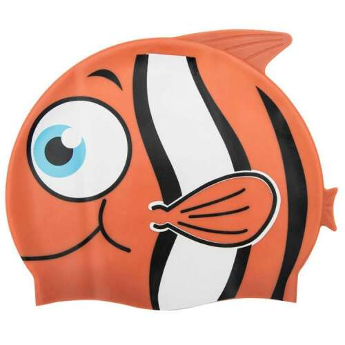 Bestway Hydro Swim orange fish swim cap for kids, silicone, 3 years old and up