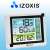 Bezprzewodowa stacja pogodowa Iso Trade 15746, biała, pokazująca temperaturę i wilgotność w pomieszczeniu i na zewnątrz