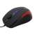 Esperanza Sirius wired mouse, black and red, angled view