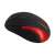 Esperanza Sirius wired mouse, black and red, angled view