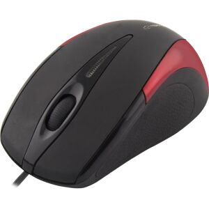 Esperanza Sirius Black and Red Wired Mouse - Angled View - Peripheral