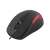 Esperanza Sirius wired mouse, black and red, angled view
