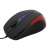 Esperanza Sirius wired mouse, black and red, angled view