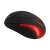 Esperanza Sirius wired mouse, black and red, angled view
