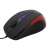 Esperanza Sirius wired mouse, black and red, angled view