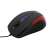 Esperanza Sirius wired mouse, black and red, angled view