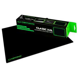 Esperanza Classic XXL Gaming Mouse Pad, black and green, large surface, non-slip base - Esperanza Mouse Pad