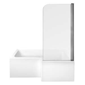 M-Acryl LINEA 150/160/170 cm hosszú szögletes P-alakú akril zuhanykád lábbal 86485640 