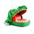 Jocul Dentistul Crocodil, crocodil verde cu gura deschisă și dinți roșii, joc distractiv de familie