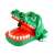 Jocul Dentistul Crocodil, crocodil verde cu gura deschisă și dinți roșii, joc distractiv de familie