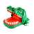 Jocul Dentistul Crocodil, crocodil verde cu gura deschisă și dinți roșii, joc distractiv de familie