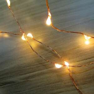 Micro LED String Lights, 80 LEDs, Warm White, Outdoor