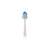 ETA electric toothbrush replacement head, medium hardness, white and blue