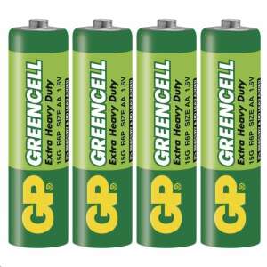 4 pack GP Greencell Extra Heavy Duty AA batteries, 1.5V - Batteries & Accumulator