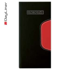 DayLiner 2024 Memphis fekete-piros zsebnaptár - Naptár