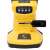 Rechargeable work light, 3300 lumens, yellow, bottom view, showing battery level indicator, USB charging port, and magnetic base