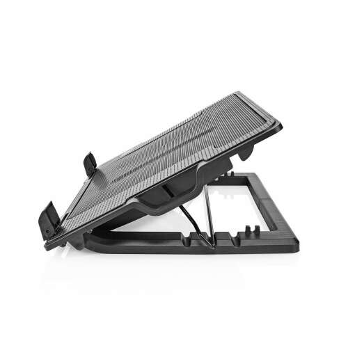 Nedis laptop cooler stand, black, side view