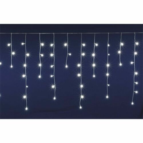 LED-es jégcsap fényfüzér, 5m / 200 LED, sorolható, hidegfehér