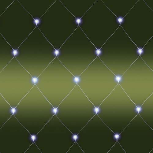 LED-Außennetz, 160 kaltweiße LEDs, 2 x 1,5 m, grüner Draht, 5 m Stromkabel 69346159