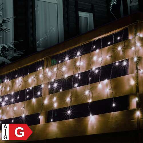 Somogyi Elektronic KSF 200/WH LED curtain lights, 200 white LEDs, for indoor and outdoor use