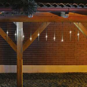 Eiszapfen Dekoration mit 10 Eiszapfen und 200 LEDs, Außenbeleuchtung - Home by Somogyi Lichterketten