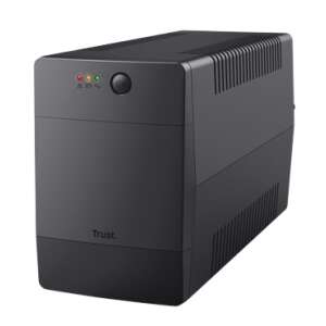 Trust Paxxon 600W UPS, черен, ъглов изглед - Непрекъсваемо захранване