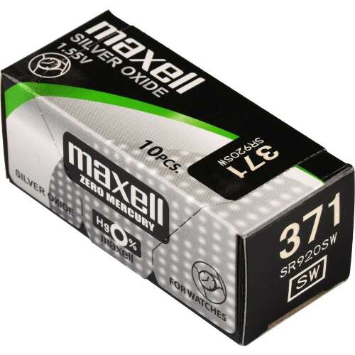 Maxell 371 SR920SW ezüst-oxid akkumulátor, 10 darabos csomag