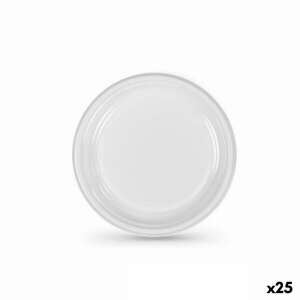 Újrafelhasználható tányérkészlet Algon Fehér Műanyag 17 cm (25 egység) 69398941 