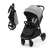 Kinderkraft Rine stroller, folded and unfolded, grey and black