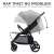 Kinderkraft Rine stroller, adjustable backrest and footrest, nap time