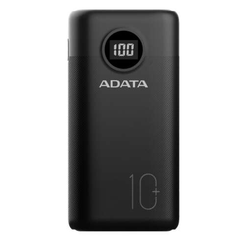 ADATA Battery Bank - P10000QCD 10000mAh (Powerbank, 2xUSB-A, 1xUSB-C, Display, schwarz)