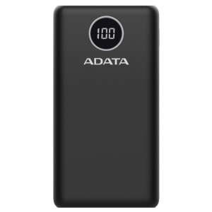ADATA Battery Bank - P20000QCD 20000mAh (Powerbank, 2xUSB-A, 1xUSB-C, display, negru) 91585888 Baterii externe