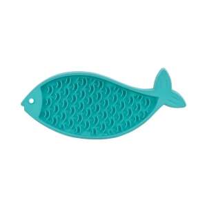 Trixie Futternapf für Katzen, Langsamfutter, Fischform, Silikon, Blau, 28 cm - Fressnäpfe für langsame Fütterung