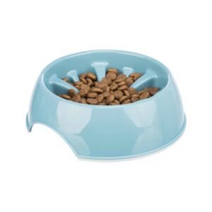 Castron pentru câini Trixie pentru hrănire lentă cu mâncare, plastic albastru deschis, capacitate 0,3L - Trixie Castroane si adapatori animale