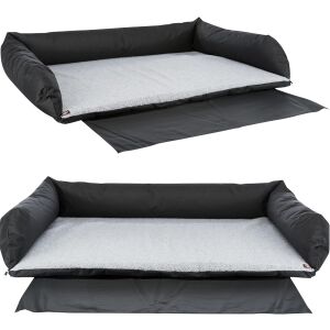 Trixie autós kutyaágy, fekete, 95x75 cm, ferde nézet - Hordozó, autós box kisállatoknak