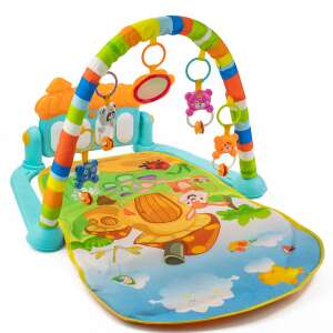 Piano Fitness baba Játszószőnyeg játékhíddal - Erdei állatok #kék (BBJ) 31918785 Bébitornázók és játszószőnyegek