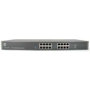 LevelOne GSW-1657 16 portos Gigabit Ethernet switch, elülső nézet - LevelOne