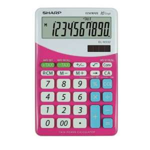 Sharp EL-M332 pink desktop calculator with 10 digits - Sharp