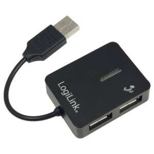 LogiLink Smile Hub USB 2.0 4-portowy, czarny - Logilink Koncentrator USB