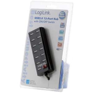LogiLink 13 portos USB2.0 HUB ki/be kapcsolóval 69499821 