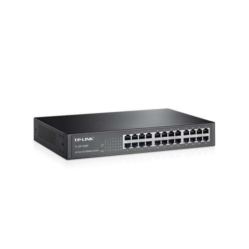 Switch TP-Link TL-SF1024D cu 24 porturi 10/100Mbps pentru desktop/montare în rack